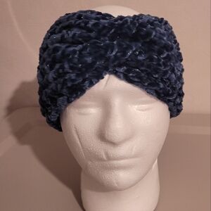 Hand Crafted Juicy Couture Velour Twist Earwarmer Sparkle Blue
